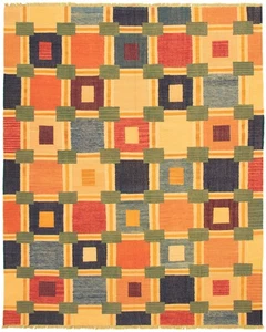 Vintage Hand Woven Traditional Kilim Rug 8'2" x 10'0" Oriental Wool Carpet - Picture 1 of 9