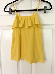 OLD NAVY Yellow RUFFLE TANK TOP GIRLS SZ LARGE 10-12 - Picture 1 of 3