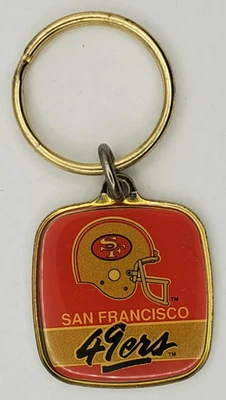 Vintage Wincraft NFL San Francisco 49ers Gold Tone Metal Keychain Keyring - Image 1 of 4