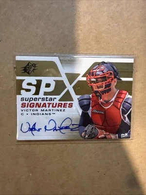 Victor Martinez: 2008 UD SPx Superstar Signatures Auto Gold #SSS-VM Indians - Image 1 of 4