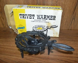 Barclay Vintage Wrought Iron Trivet Warmer & Candle Footed With Box No. 295 - Picture 1 of 5