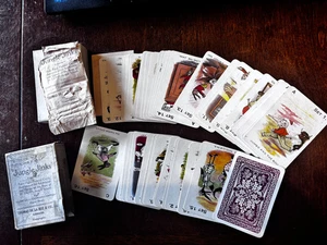 Antique JUNGLE JINKS PLAYING CARDS COMPLETE WITH BOX - Picture 1 of 1
