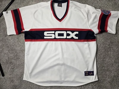 Chicago White Sox Jersey Size 4XL Cooperstown Collection Majestic Has Stains! - Image 1 of 4