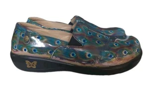 Alegria Keli Clogs  Size 42  Leather  Slip Resistant  Peacock - Picture 1 of 8
