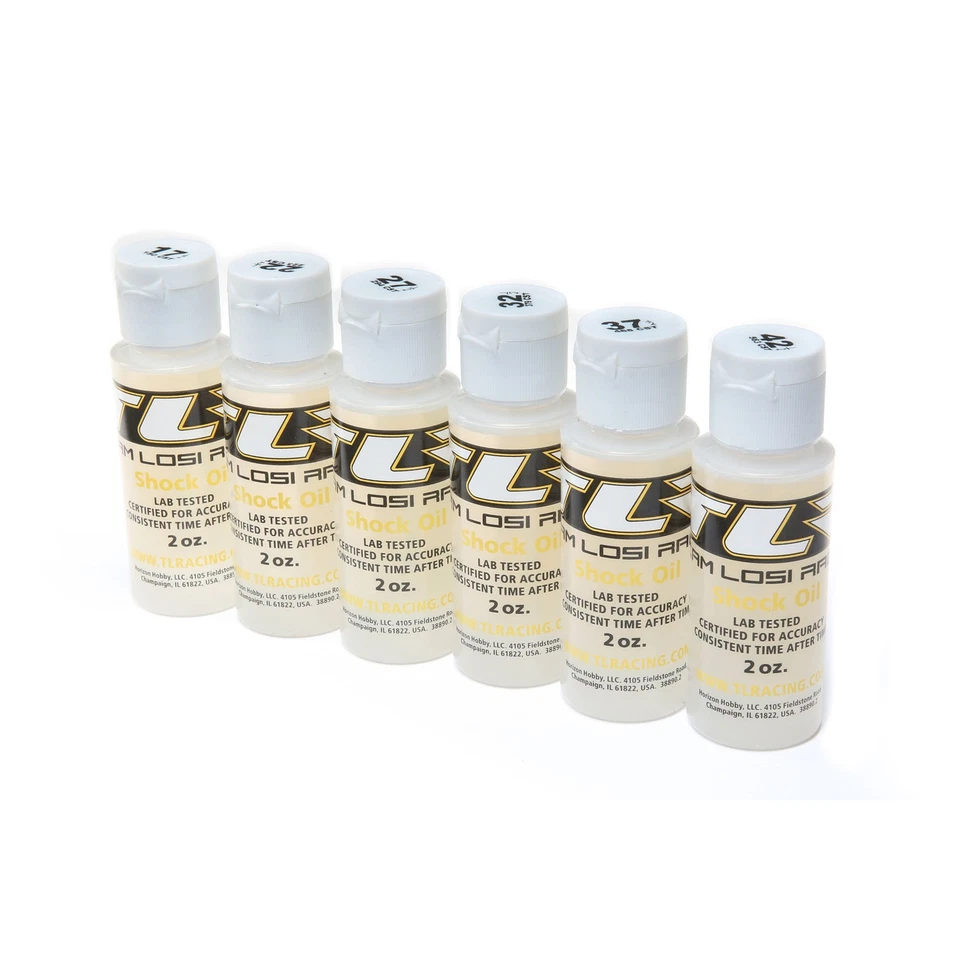 Team Losi Racing TLR74019 Silicone Shock Oil 6Pk 17.5, 22.5, 27.5, 32.5, 37.5, - Image 1 of 1
