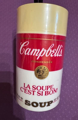 VINTAGE NOVO RECIPIENTE TÉRMICO SELADO PARA SOPA CAMPBELL'S - LADO INGLÊS E FRANCÊS - RARO - Imagem 1 de 4