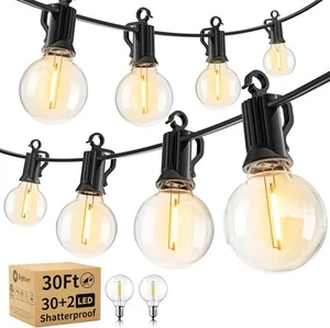 Brightown Outdoor String Lights - Waterproof Globe Patio 30FT, Black - Picture 1 of 7