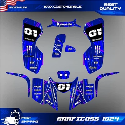 Kit gráfico Kawasaki KFX 400 2003 - 2008 Ltz 400 Suzuki Graphic Foto 1 de 4