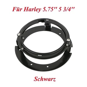 Für Harley 5.75'' 5 3/4'' Haupt LED Scheinwerfer Montagering Halter Ring Schwarz - Bild 1 von 9