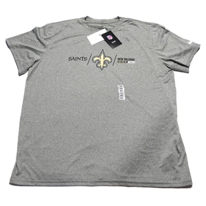 New Orleans Saints Shirt Mens Nike NFL  2XL Gray Solid new With Defect - Picture 1 of 8