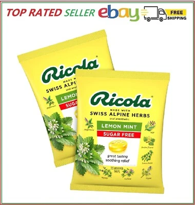 PACK 2 - Gotas Ricola Limón Sin Azúcar Como Nueva, 105 unidades (Total 210) ¡ENVÍO GRATUITO!! Foto 1 de 3