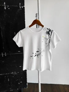 Nike Vintage Damen Weiß Kurzarm T-Shirt Small Swoosh Größe - S - Bild 1 von 6