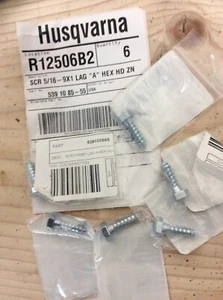 Scr 5/16-9x1 Lag “Hex” HD ZN Husqvarna Qty 6 - Picture 1 of 1