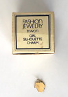 Silhouette fille vintage 1981 Avon charme avec boîte originale ton or fille
