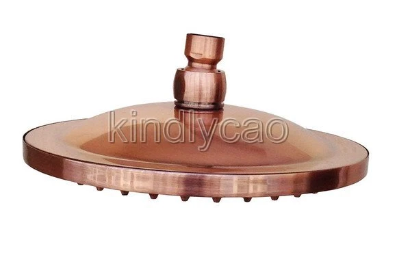 8 inch Round Antique Red Copper Bathroom Rainfall Shower Head Ksh002 - Image 1 of 4