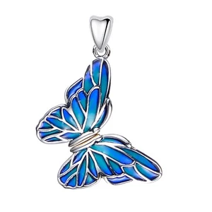 Butterfly Necklace Pendant - 925 Sterling Silver Gift for Women Mum Wife Sister - Picture 1 of 5