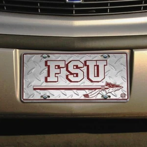 Florida Seminoles FSU Di-Cut Aluminum License Plate - Picture 1 of 2