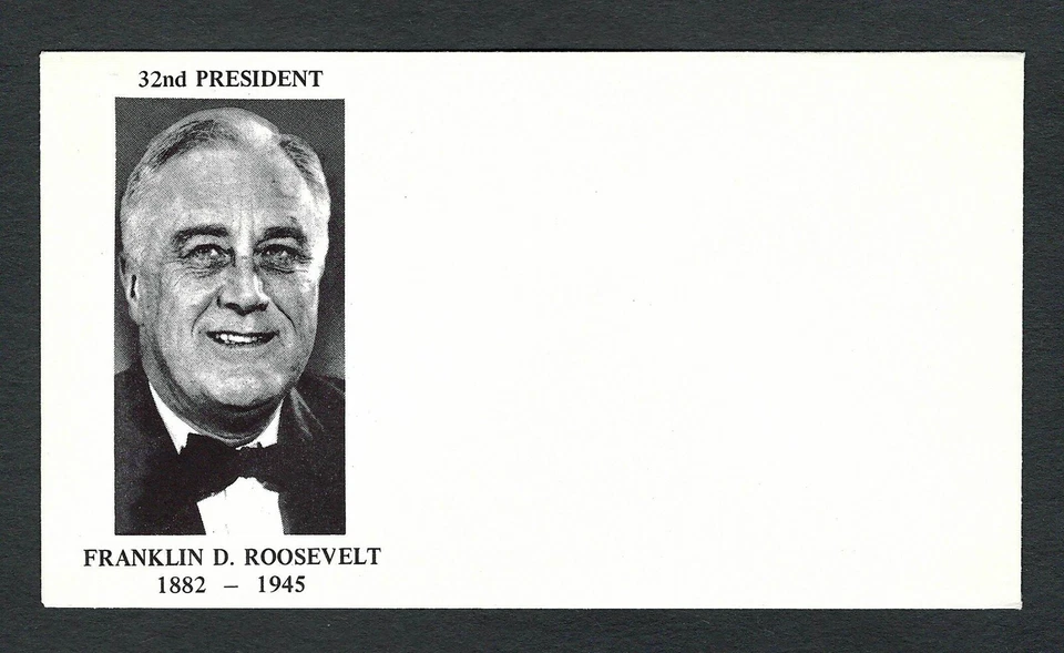 Franklin D. Roosevelt 1882-1945 32º Presidente Retrato Cachet Cubierta/Sobre Foto 1 de 1