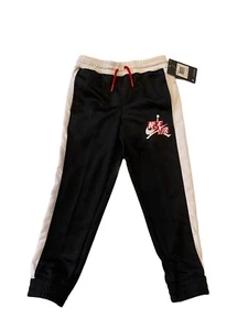NWT$40 Nike Air Jordan Small boy's drawstring jogger pants Pockets Black size 6 - Picture 1 of 5