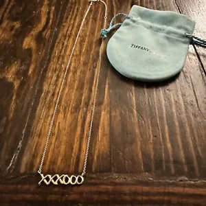 Tiffany & Co. Paloma Picasso Graffiti XXXOOO Pendant Silver 16-18" Necklace - Picture 1 of 8