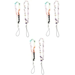 3 Count Amethyst Mobile Phone Decoration Multi-function Lanyard Chain - Zdjęcie 1 z 12