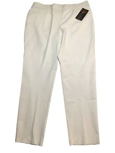 NWT Briggs Women's Size 16 S White Pull on Pants Comfort Waistband Slimming - Picture 1 of 4