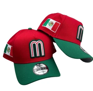 New Era México Gorra de Béisbol 9Forty Ajustable Snapback Sombrero Gorra Rojo Verde - Imagen 1 de 9