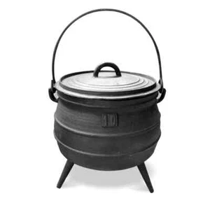 Cazuela caldero hierro fundido | 6, 10 o 15 litros | Con mango y patas - Imagen 1 de 5