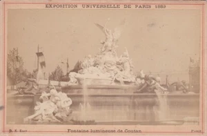 CDV Cabinet Card Coutan luminous fountain Paris world exhibition 1889 Exposition - Picture 1 of 1