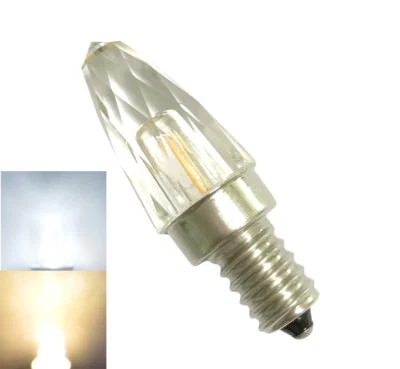 E12 C7 Gemlamp K9 Crystal LED Bulb Lamp 1505COB+2835SMD 110V/220V 4W Glass Light - Image 1 of 4