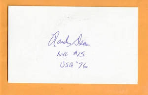 Tarjeta 3x5 firmada por Randy Dean New York Giants Whitefish Bay Wisconsin - Imagen 1 de 2