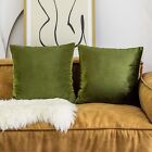 Velvet Euro Shams Large Cushion Covers Pillow Case for Bedroom Floor Couch Se...