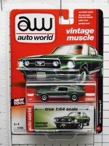 Auto World 2013 Oldtimer Muscle, '67 Ford Mustang GT, metalflake dunkelgrün - Bild 1 von 1