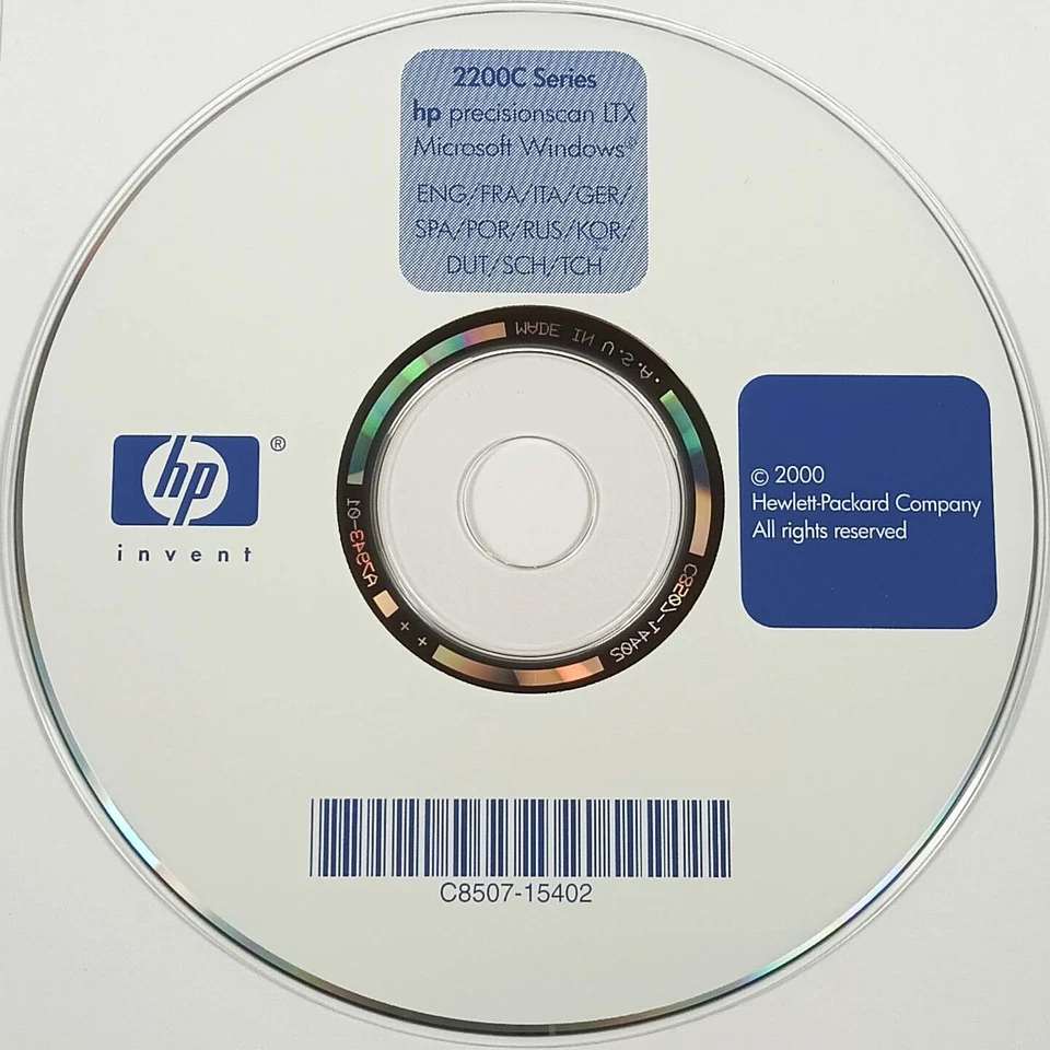 HP Photosmart 2200C HP PrecisionScan LTX Scanner Driver CD For Windows 2000 - Image 1 of 1
