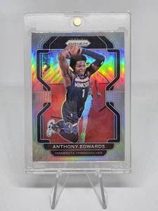 Panini Prizm Silver #37 2021-22 Anthony Edwards - Minnesota Timberwolves segundo año - Imagen 1 de 14