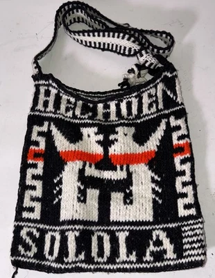 EL SALVADOR Cross-stitch Shopping Bag Pair of Motmot birds 12” x 9.5” - Image 1 of 4