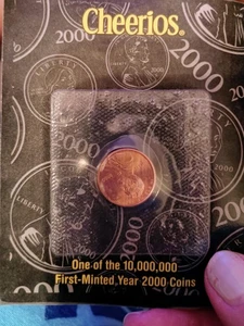 New Sealed Year 2000 Cheerios Lincoln Penny Cent United States Mint Promotion  - Picture 1 of 3