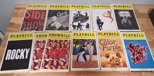 Lot Of  11 Broadway Playbills 90s -2010s Rocky,Sister Act, 42nd Street ++ - Picture 1 of 12