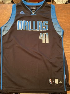 Adidas NBA Dallas Mavericks Dirk #41 Blue Jersey Size Youth Large - Picture 1 of 12