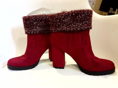 Женские замшевые сапоги CIRCUS By Sam Edelman Carter на красном каблуке 4 дюйма размер 8,5 - Изображение 1 из 4