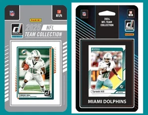 2025 2024 Donruss NFL Equipo Sellado de Fábrica Conjunto 2 Pack Miami Dolphins Tua Tyreek H - Imagen 1 de 3