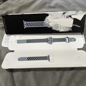 DISCONTINUED NIKE 38mm, 40mm, 41mm APPLE WATCH OBSIDIAN MIST/BLACK SPORT BAND - Zdjęcie 1 z 3