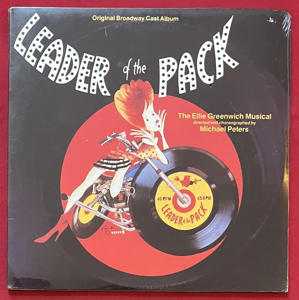 LEADER OF THE PACK BROADWAY CAST LP MINT SEALED! (1985) ELEKTRA RECORDS - Image 1 of 2