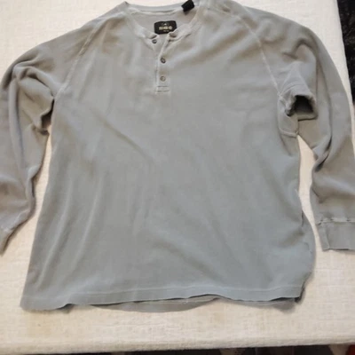 RedHead Shirt Mens 2XL Gray Thermal Waffle Knit Henley Warm Long Sleeve - Image 1 of 2
