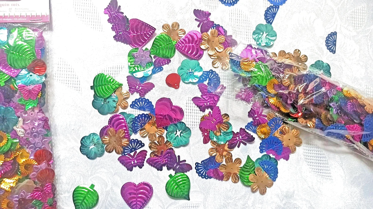 50g Pailletten & Perlen Set – Bunte Kristallflitter Für Nagelkunst, Scrapbooking, DIY Basteln