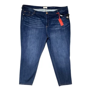 Molly & Isadora Plus Size 32W Leroy Skinny Ankle Blue Jeans Stretch Denim NWT - Picture 1 of 13