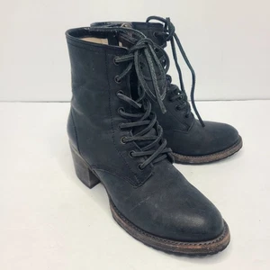 Freebird Cavalier Damen-Booties schwarz Leder blau Krokoprägung 7 - Bild 1 von 8