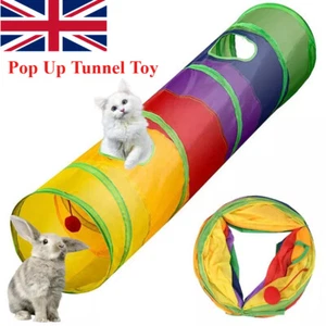 Pet Cat Tunnel Toy Rabbit Pop Up Tube Collapsible Design Puppy Kitten Play Toys - Picture 1 of 20