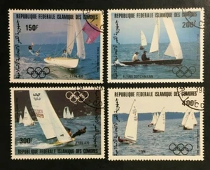 Timbre COMORES Stamp - Yvert et Tellier Aériens n°197 à 200 Obl (Cyn39) - Picture 1 of 1