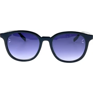 McQ MQ0303SK Womens Plastic Sunglass 001 Black 54-19 Dk Blue Gradient w Case - Picture 1 of 4